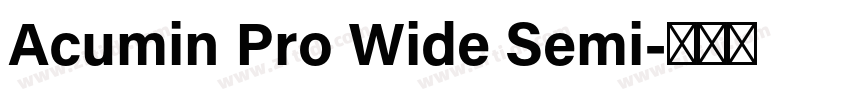 Acumin Pro Wide Semi字体转换